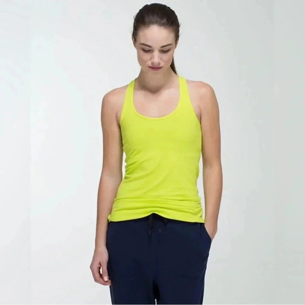 Lululemon Cool Racerback Tank Top-Size Sm Color - Fluorescent Highlighter Yellow